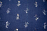Chambray Denim Reeds Sequins Embroidery SE014 - G.k Fashion Fabrics denim