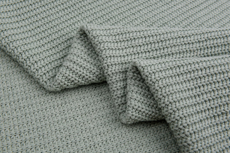 Chunky Cotton Knit Fabric Olive 