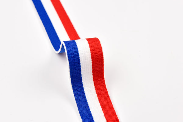 Colored Stripe Pattern Elastic Strap Band 25mm - 3 Yards Pack - G.k Fashion Fabrics