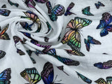 Double Gauze Muslin Butterflies Digital print Fabric - G.k Fashion Fabrics double gauze