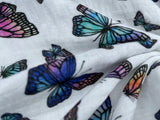 Double Gauze Muslin Butterflies Digital print Fabric - G.k Fashion Fabrics double gauze