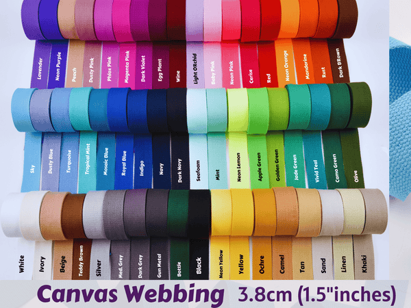 Cotton Canvas Webbing 1.5 inches Wide Bag handles bag strap for tote bag Selling by yard Olive Price per Yard