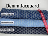 Cotton Denim Jacquard Fabric - G.k Fashion Fabrics denim