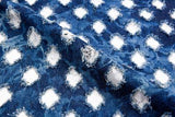 Cotton Denim Ripped Bonded Lace Fabric - G.k Fashion Fabrics denim