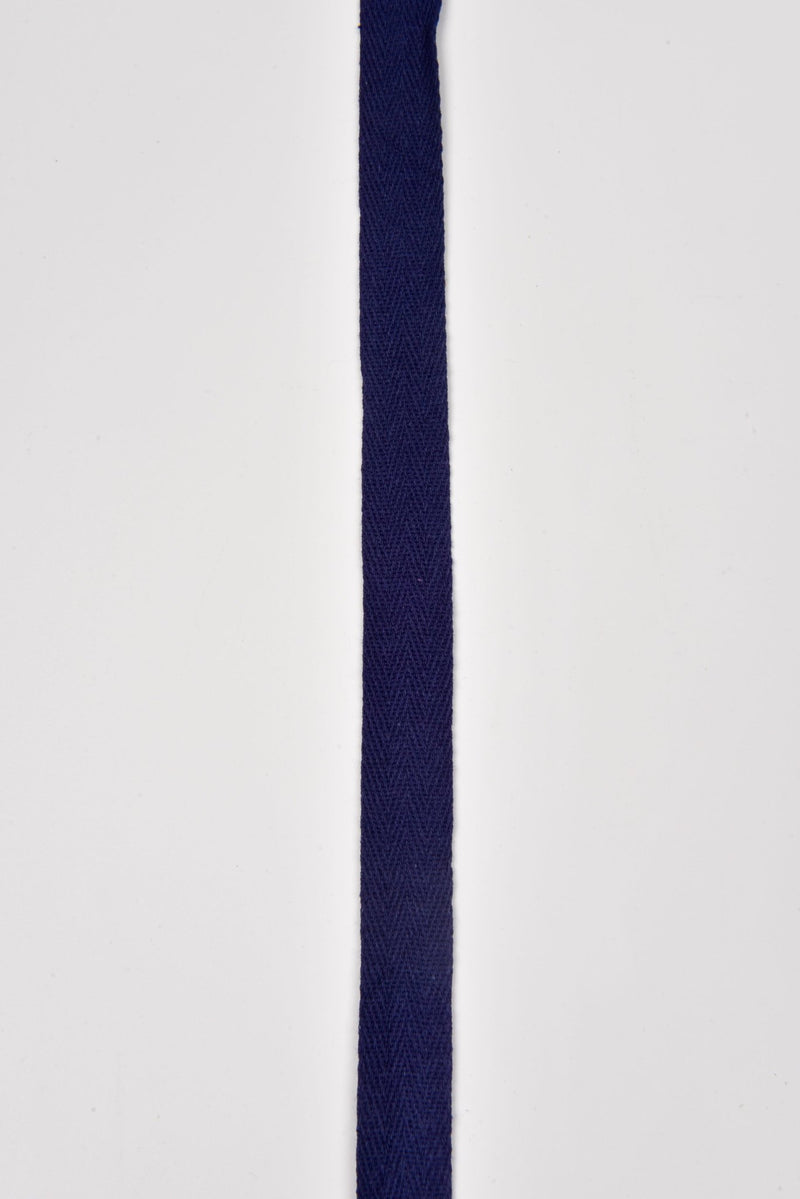 Cotton Herringbone Twill Webbing - G.k Fashion Fabrics Charcoal / 10mm ( 13/32" ) / Price Per Half Yard