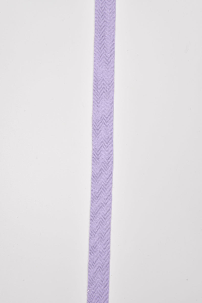 Cotton Herringbone Twill Webbing - G.k Fashion Fabrics Lilac / 10mm ( 13/32" ) / Price Per Half Yard