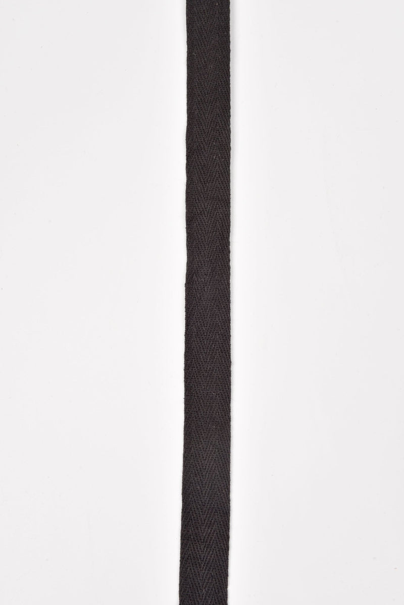 Cotton Herringbone Twill Webbing - G.k Fashion Fabrics Navy / 10mm ( 13/32" ) / Price Per Half Yard