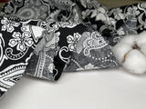 Cotton Poplin Black and white Small Floral Print - G.k Fashion Fabrics cotton poplin