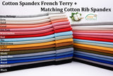 Cotton Spandex French Terry + Matching Rib Fabric - G.k Fashion Fabrics French terry