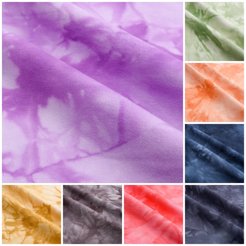 Cotton Spandex French Terry Tie Dye Fabric - G.k Fashion Fabrics French terry