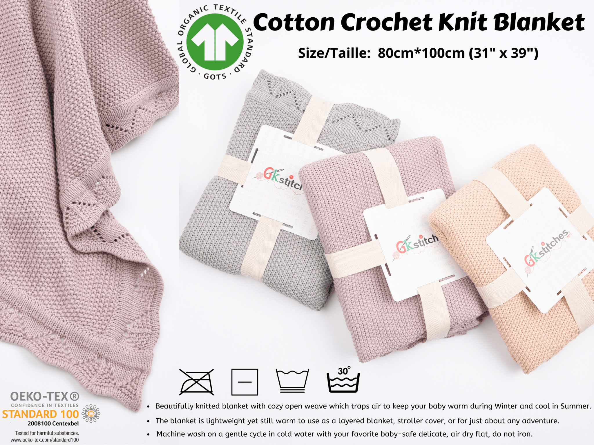 Cotton Thread Blanket 80x100 cm – G.k Fashion Fabrics