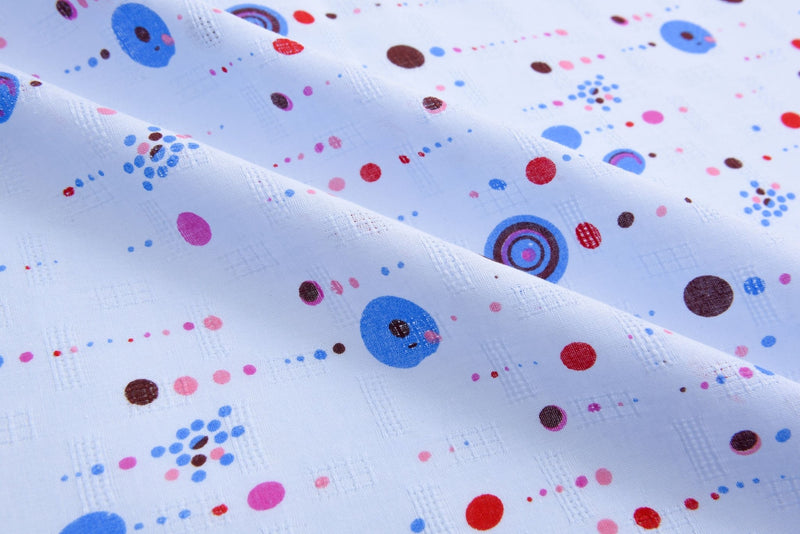 Cotton Voile Jacquard Dots Print Fabric - G.k Fashion Fabrics