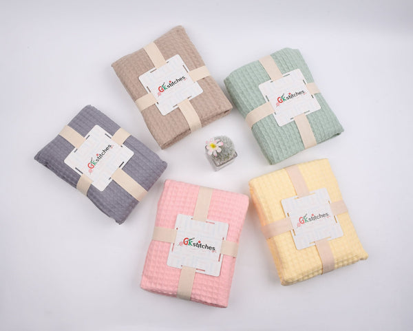 Cotton Waffle Blanket 120X 150 cm - G.k Fashion Fabrics