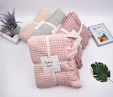 Cotton Waffle Knit Blanket - 200cmx230cm & 150cm x 200cm - G.k Fashion Fabrics