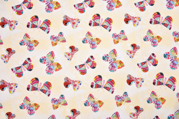 Cotton Woven Plain Textured Butterflies Digital Print Fabric - D#22 - G.k Fashion Fabrics Price Per Half Yard cotton poplin
