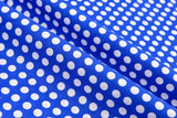 Cotton Woven Plain Textured Polka Dots Digital Print Fabric - G.k Fashion Fabrics