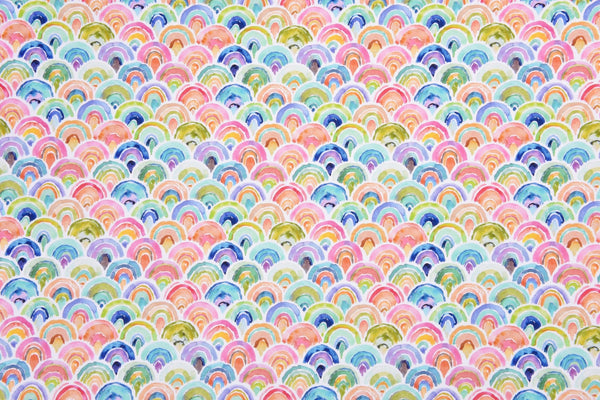 Cotton Woven Plain Textured Rainbow-2 Digital Print Fabric - D#39 - G.k Fashion Fabrics