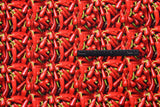Cotton Woven Plain Textured Red Chili Digital Print Fabric - D#26 - G.k Fashion Fabrics