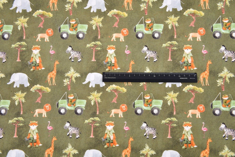 Cotton Woven Plain Textured Safari Digital Print Fabric - D#21 - G.k Fashion Fabrics