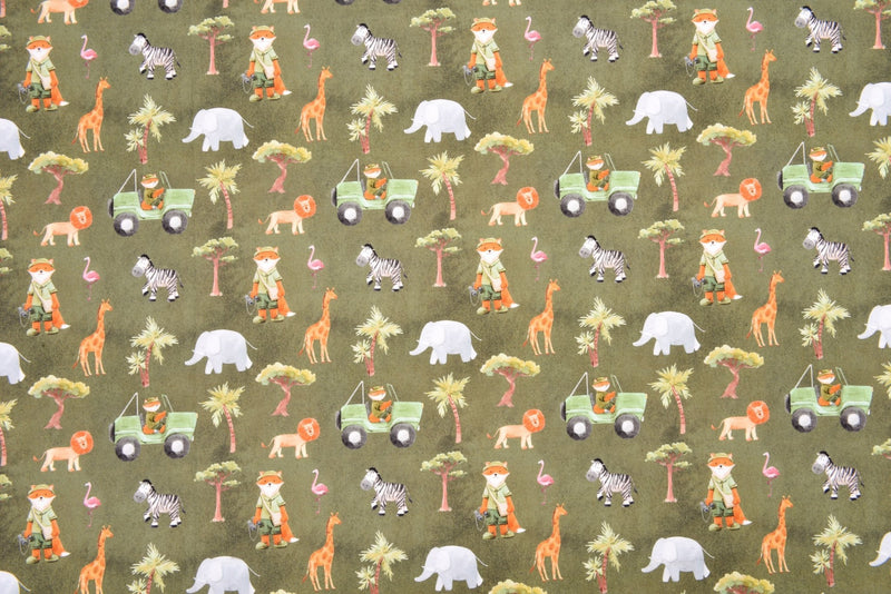 Cotton Woven Plain Textured Safari Digital Print Fabric - D#21 - G.k Fashion Fabrics
