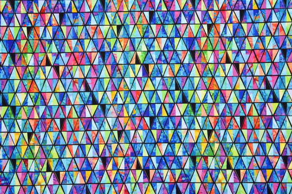Cotton Woven Plain Textured Triangles Digital Print Fabric - D#23 - G.k Fashion Fabrics