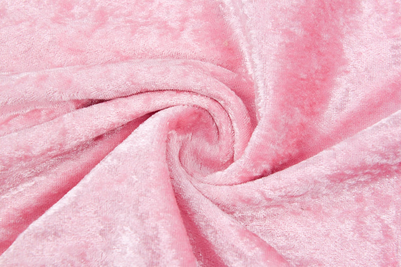 Crushed velvet , Velour - G.k Fashion Fabrics Light Pink- 015 / Price per Half Yard fabric