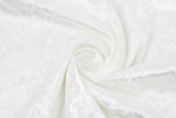 Crushed Velvet fabric, Panne Velour Fabric, 100% Polyester Velvet - G.k Fashion Fabrics Ecru-022 / Price per Half Yard fabric