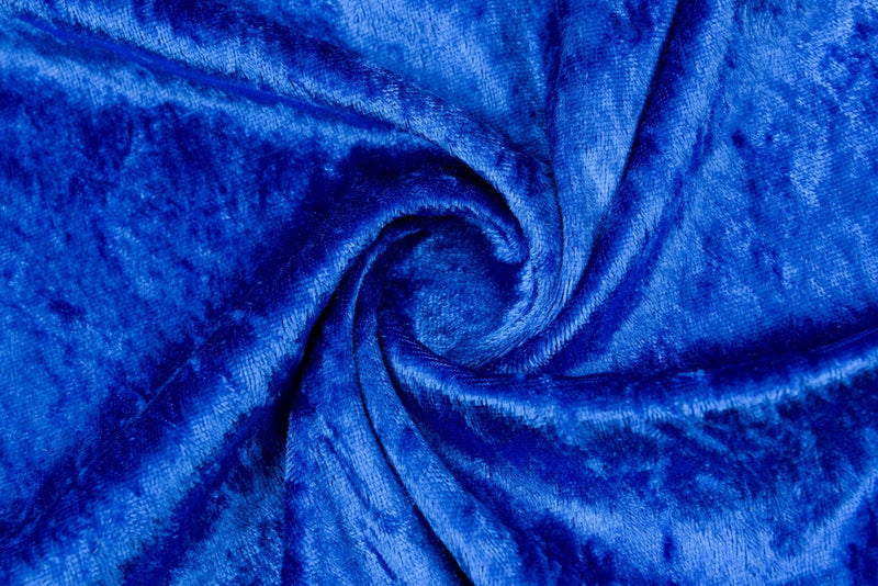 Crushed velvet , Velour - G.k Fashion Fabrics Cobalt- 018 / Price per Half Yard fabric