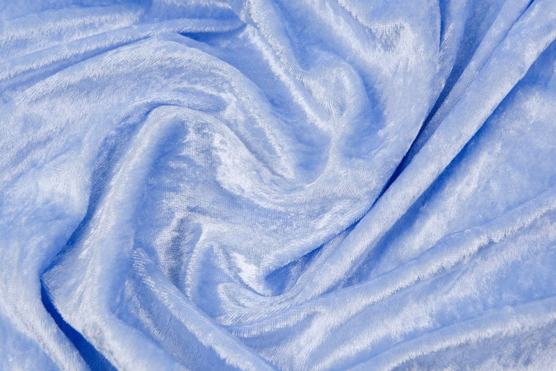 Crushed velvet , Velour - G.k Fashion Fabrics Light Blue-025 / Price per Half Yard fabric