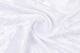Crushed Velvet fabric, Panne Velour Fabric, 100% Polyester Velvet - G.k Fashion Fabrics White- 027 / Price per Half Yard fabric