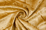 Crushed Velvet fabric, Panne Velour Fabric, 100% Polyester Velvet - G.k Fashion Fabrics Gold- 007 / Price per Half Yard fabric
