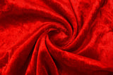 Crushed velvet , Velour - G.k Fashion Fabrics Red - 101 / Price per Half Yard fabric