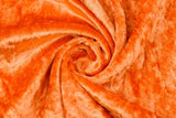 Crushed velvet , Velour - G.k Fashion Fabrics Orange - 002 / Price per Half Yard fabric