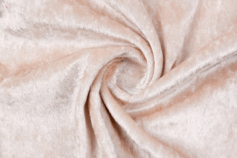 Crushed Velvet fabric, Panne Velour Fabric, 100% Polyester Velvet - G.k Fashion Fabrics Beige-008 / Price per Half Yard fabric