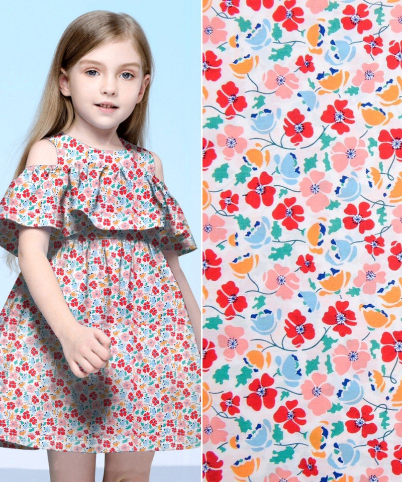 Cute Vintage Style Flowers Print - Washed 100% Cotton Poplin - 8099 – G.k  Fashion Fabrics