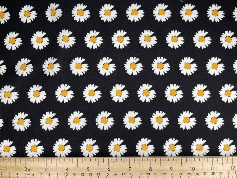 Daisy floral repeat - Washed 100% Cotton Poplin Reactive Print -8046 - G.k Fashion Fabrics cotton poplin