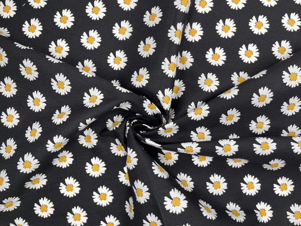 Daisy floral repeat - Washed 100% Cotton Poplin Reactive Print -8046 - G.k Fashion Fabrics cotton poplin