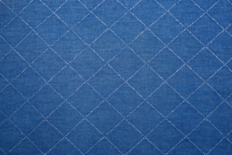 Denim Chambray Rhombus Embossed Fabric GH007 - G.k Fashion Fabrics denim