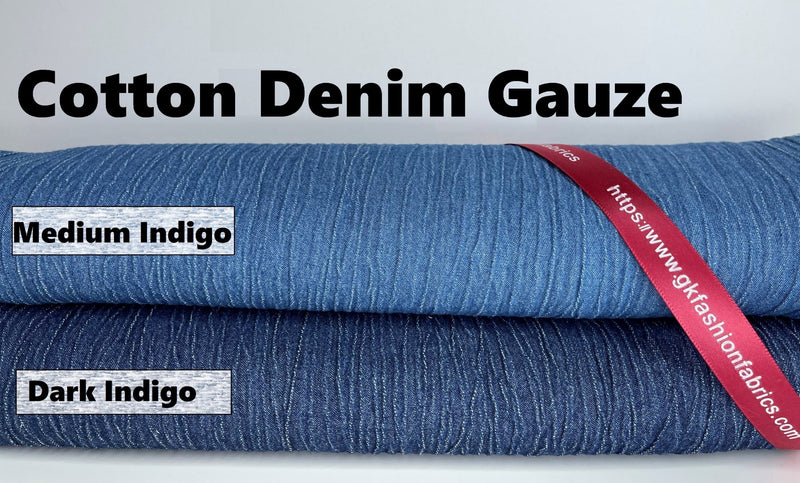 Denim Gauze Fabric - G.k Fashion Fabrics denim