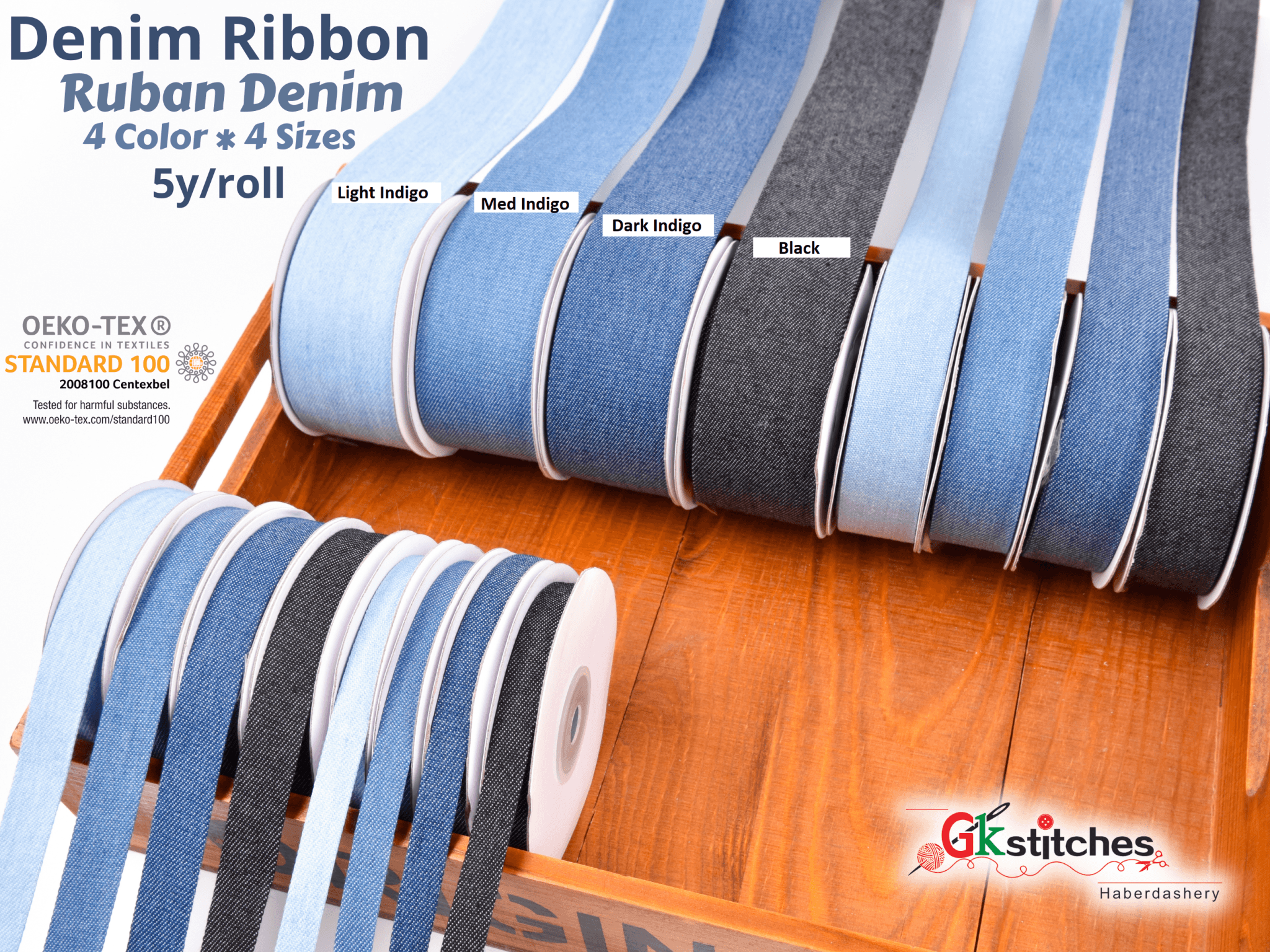 Webbed Ribbon Denim Webbing/Ribbon – G.k Fashion Fabrics
