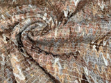 Designer Crochet stretchy blend tweed, Italian bouclette fabric - G.k Fashion Fabrics