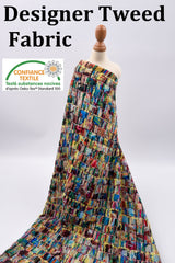 Designer Italian Tweed Fabric - 6195 - G.k Fashion Fabrics