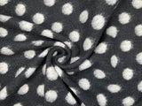 Designer Printed Polka Dots Wool Fabric - G.k Fashion Fabrics fabric