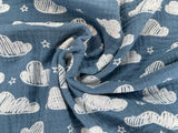 Double Gauze Cloud Print Fabric - G.k Fashion Fabrics double gauze