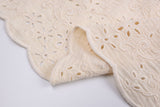 Double Gauze Fabric With 3D Embroidery - NATURAL COLOR - G.k Fashion Fabrics