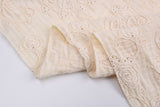 Double Gauze Fabric With 3D Embroidery - NATURAL COLOR - G.k Fashion Fabrics