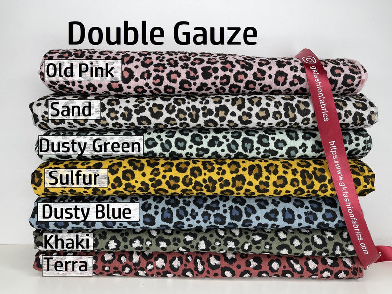 Double Gauze Leopard Print - G.k Fashion Fabrics