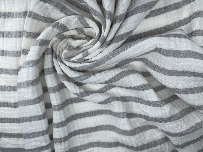 Double Gauze Yarn Dyed Stripes Fabric - G.k Fashion Fabrics