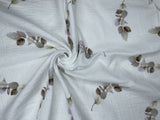 Double layered gauze muslin digital flowers print - G.k Fashion Fabrics