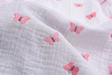 Double layered gauze muslin fabric with embroidery - G.k Fashion Fabrics